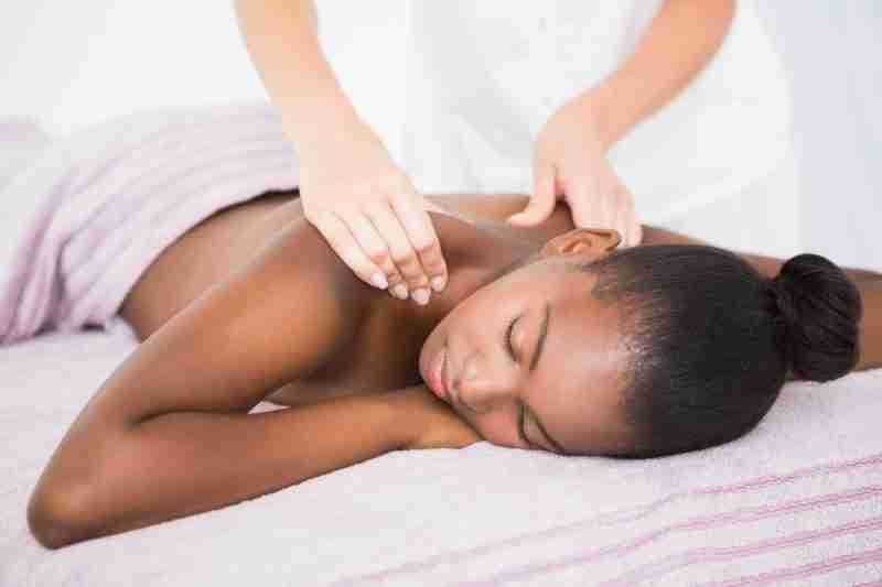 Massage of the upper back is a natural remedy that can help with aches and pains 