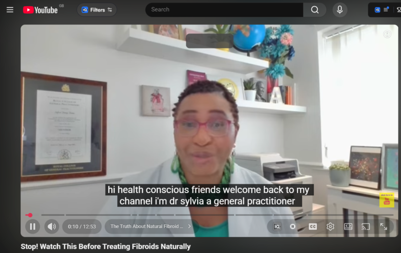 Still from Askawayhealth Treat Fibroids Naturally Video